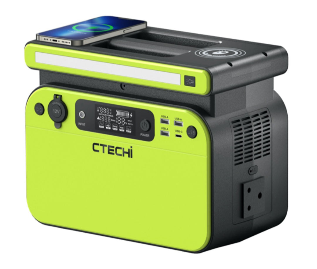 CTECHi GT500 500W 518Wh UPS Portable Power Station - Green