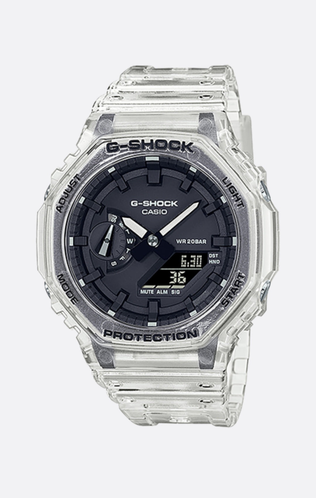 G-Shock Mens 200m Skeleton Standard - GA-2100SKE-7ADR