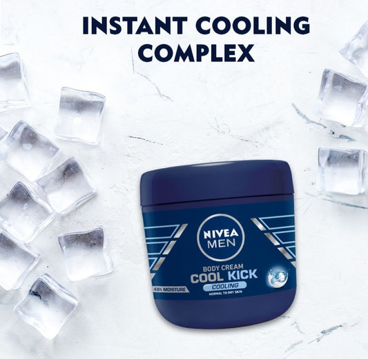 NIVEA MEN Cool Kick Body Cream with Instant Cooling Complex, 6x400ml