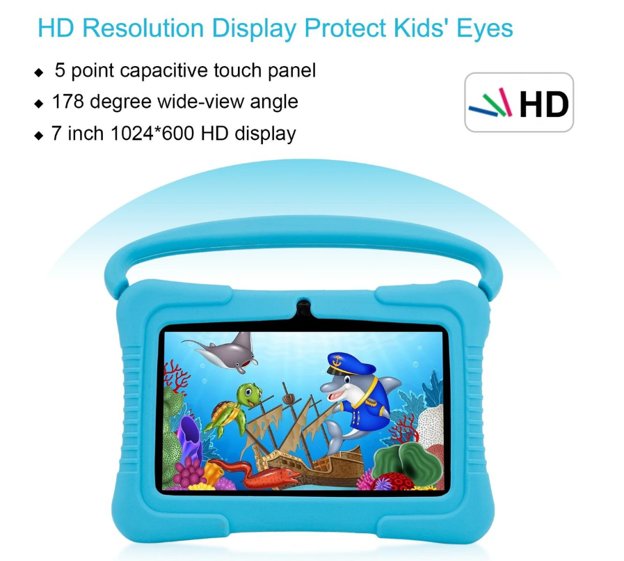 7" Kids Educational Tablet - Blue