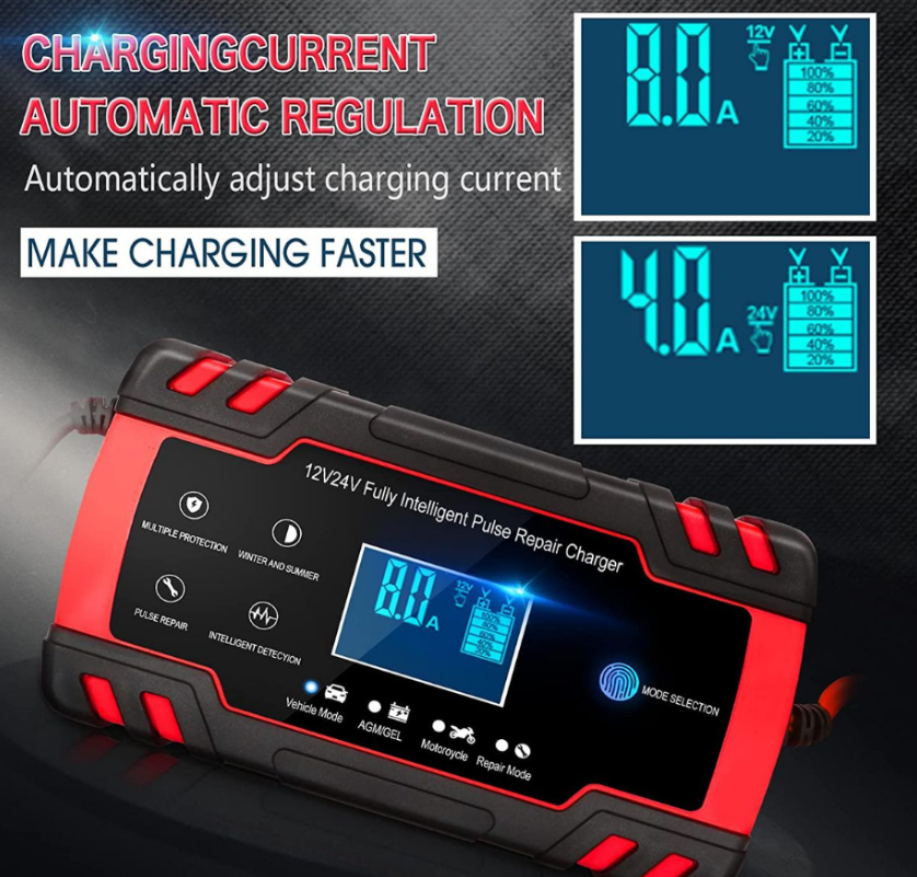 Car Battery charger ,8A 12V/4A 24V Car Battery Charger