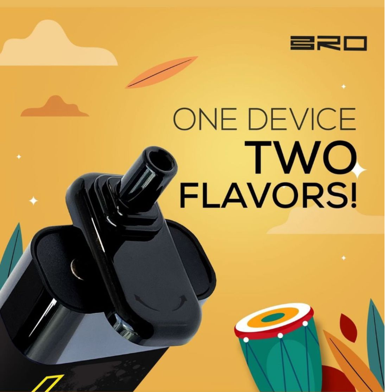 Bro Vape - 2 Flavours in 1 Device - 12000 Puff - Banana Strawberry & Blueberry