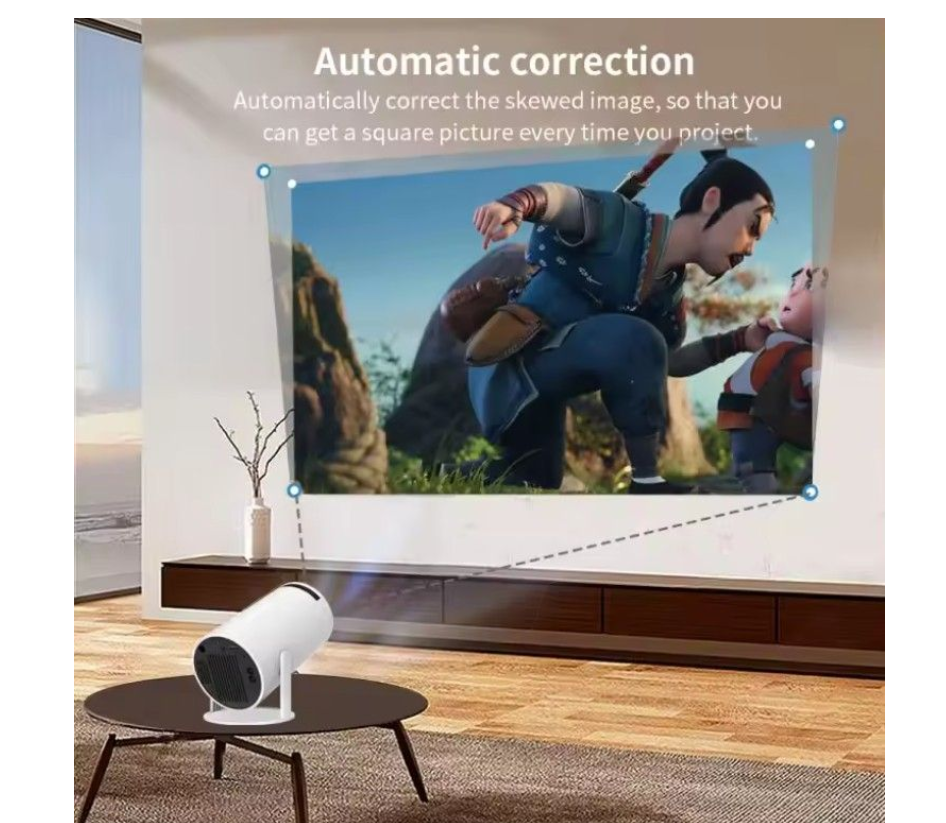 Mini Portable Ultra HD Projector With Dual WiFi And 4K Support - White