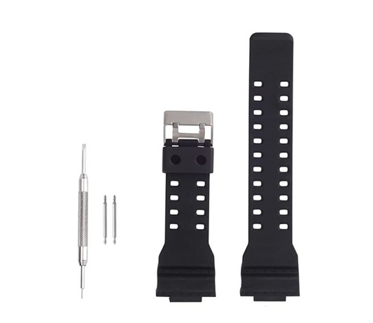 Replacement Watch strap for Casio G-Shock 8900 GD120/GA-100/GA-110 + more - Black