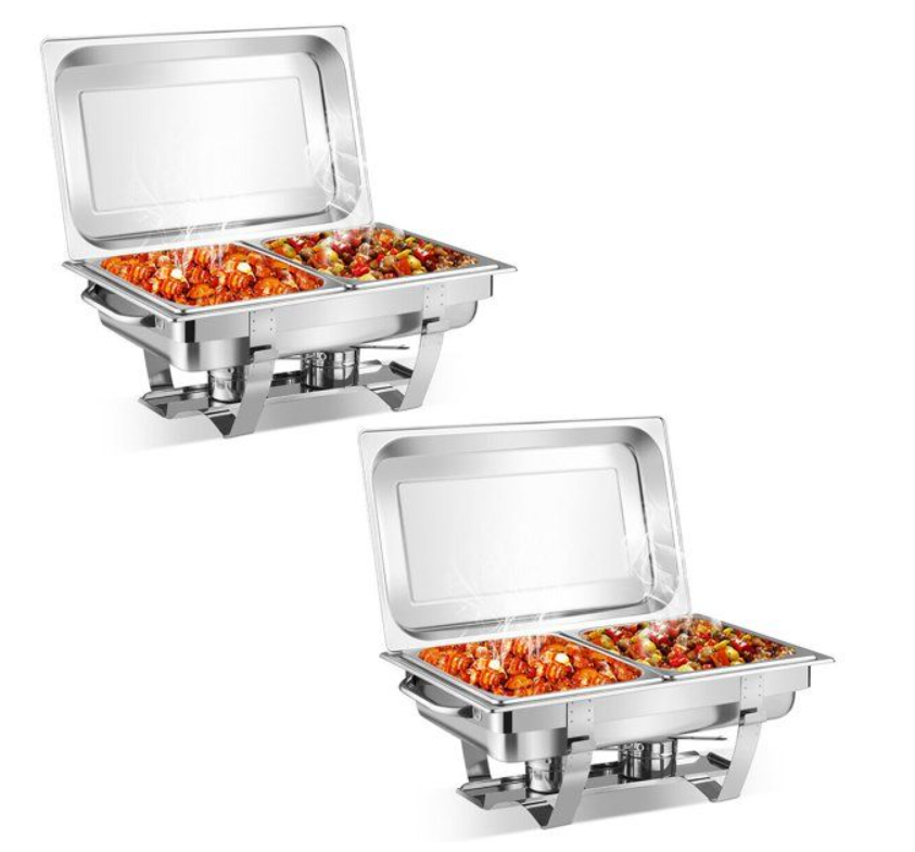 Stainless Steel Double Chafing Dish - Pack of 2