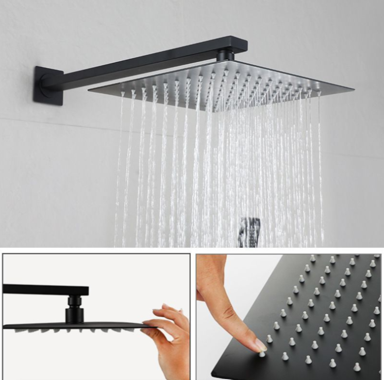 High-End Water Saver 15cm Shower Head 30cm Shower Arm & Shower Mixer Set