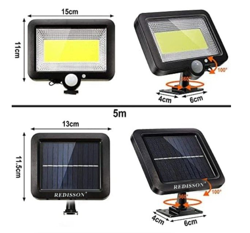 Redisson 2PACK Outdoor LED Solar Light with Motion Sensor