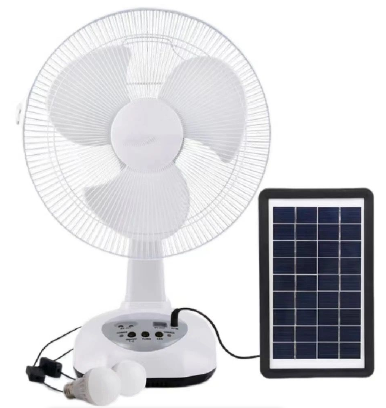 Solar Fan System, LED Lamp, 3W Solar Panel, USB Output.