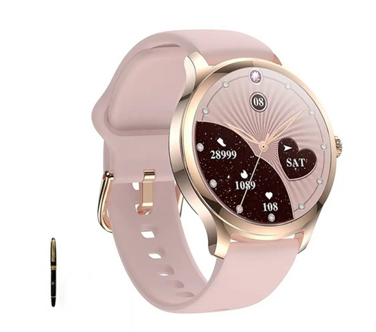 Apex Alley Fit Smart Watch for Women with Pink Silicone Strap + Apex Pen