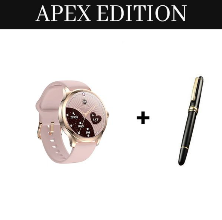 Apex Alley Fit Smart Watch for Women with Pink Silicone Strap + Apex Pen