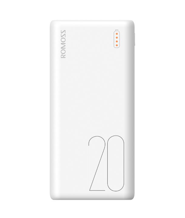 Romoss Simple 20 20,000mAh Dual Output Power Bank - White