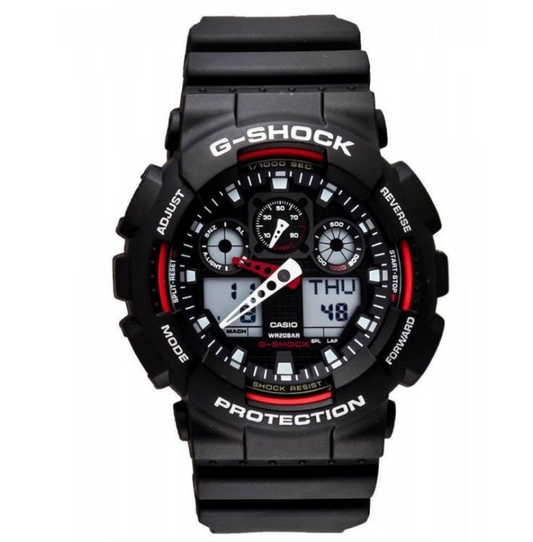 Casio Mens GA-100-1A4DR G-Shock X-Large Anadigital Watch