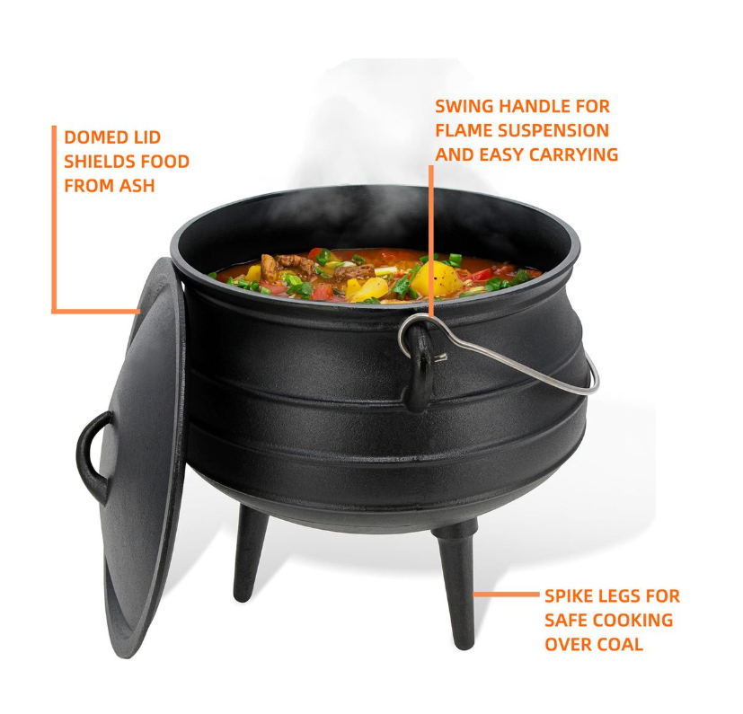 Bon Voyage No. 3 Cast Iron Potjie Pot 7.8 Liter