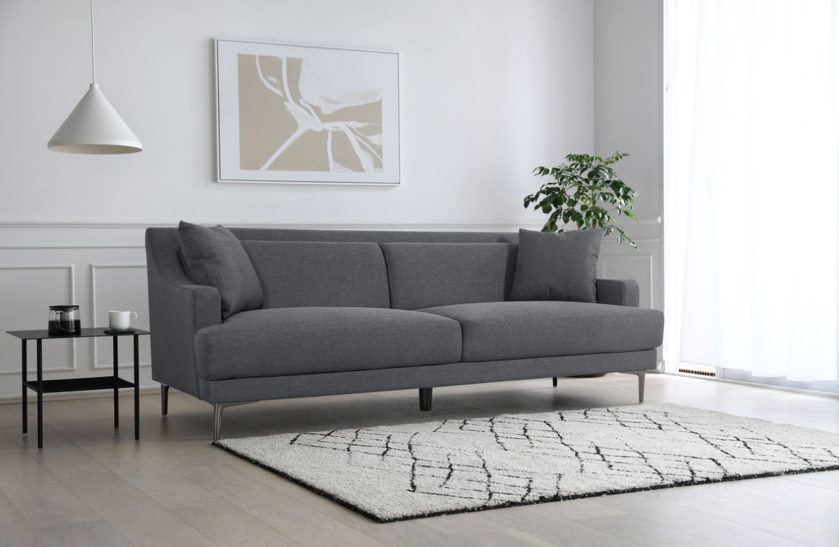 George & Mason - Anna 3 Seater Couch - Charcoal