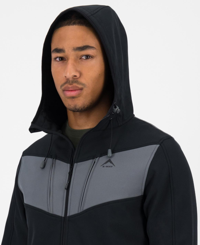 K-WAY MEN’S BENJI SOFTSHELL HOODIE