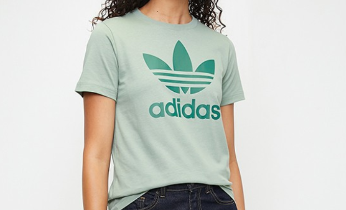 Trefoil Tee W - Silver Green