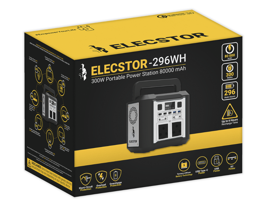 Elecstor 300W Power Station + 60W Mini UPS 46WH Combo Deal