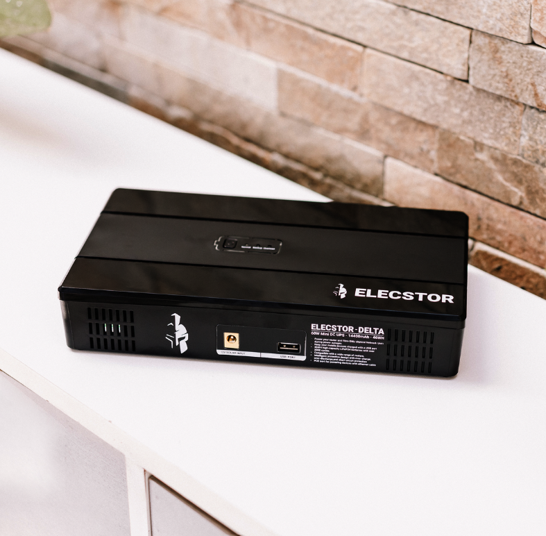 Elecstor 60W LiFePO4 Mini UPS with POE or Portable Powerbank