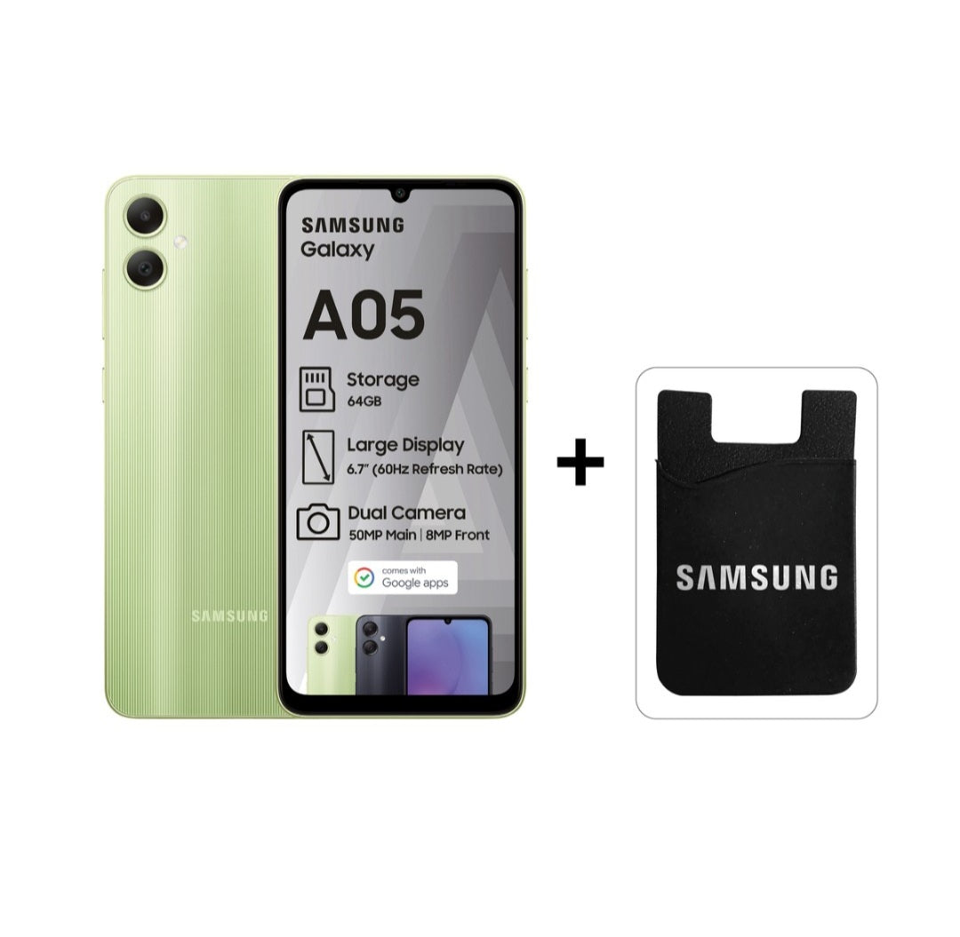 Samsung Galaxy A05 64GB LTE Dual Sim - Light Green + Samsung Card Holder