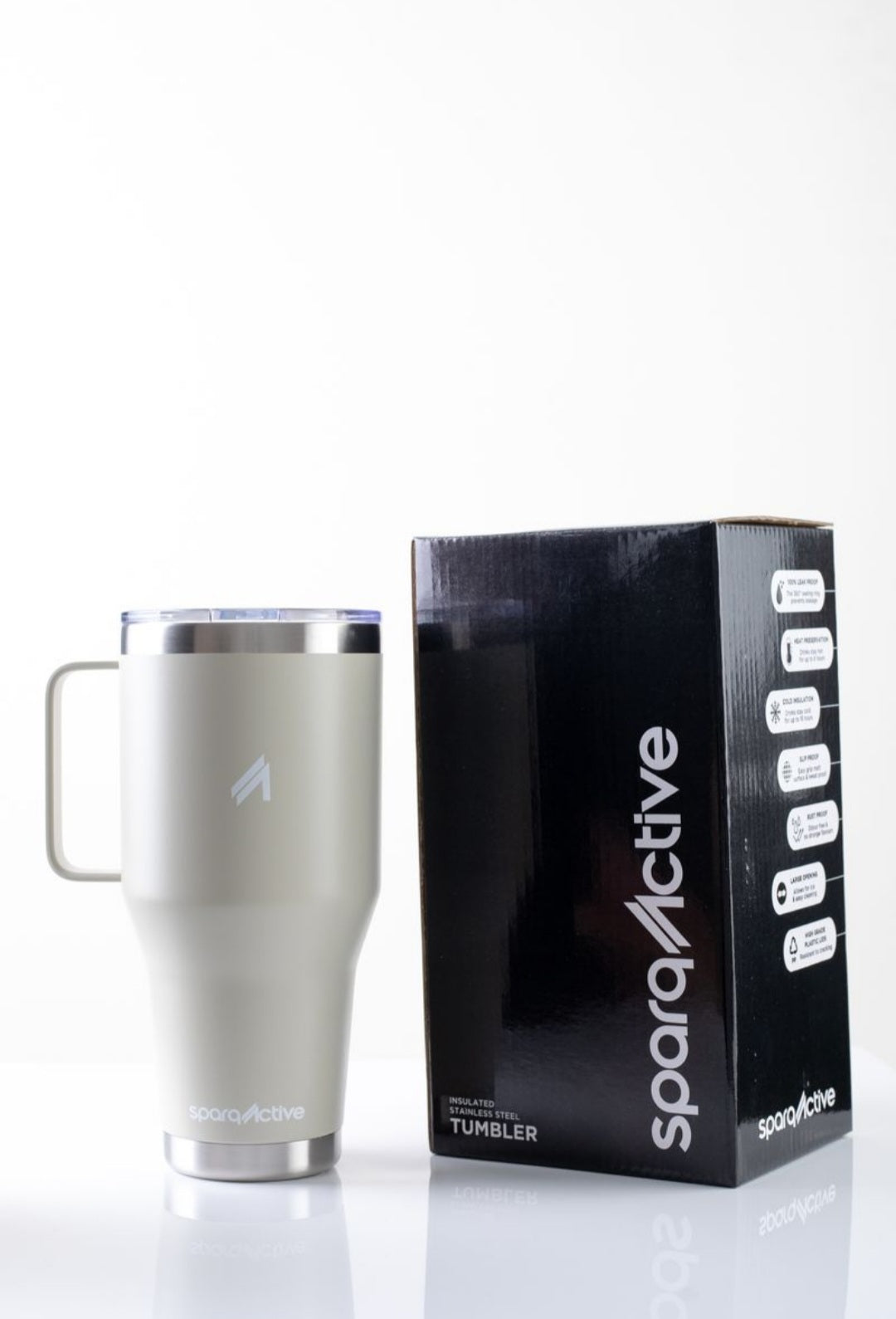 Stainless Steel Double Wall Travel Mug with straw 40oz 1.18L