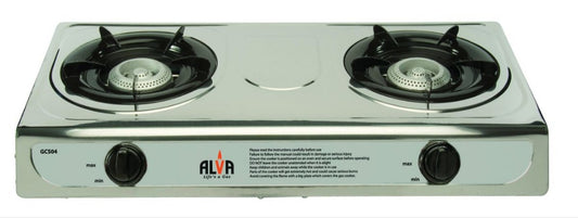 ALVA Double Burner LP Gas Stove | Stainless Steel Body | 2 Plate