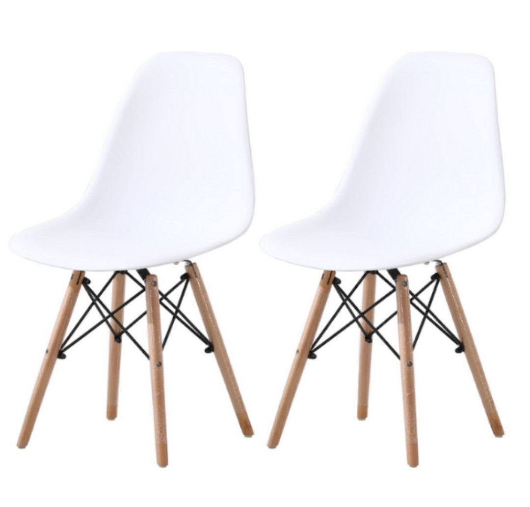 George & Mason -Set of 2 Charlie Dining Chairs - White